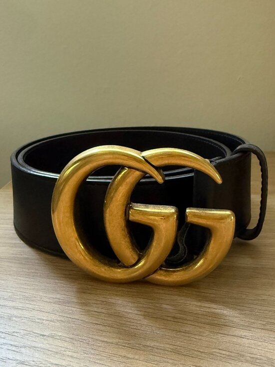 Gucci Accessories - Black Leather Gucci Belt - Wide